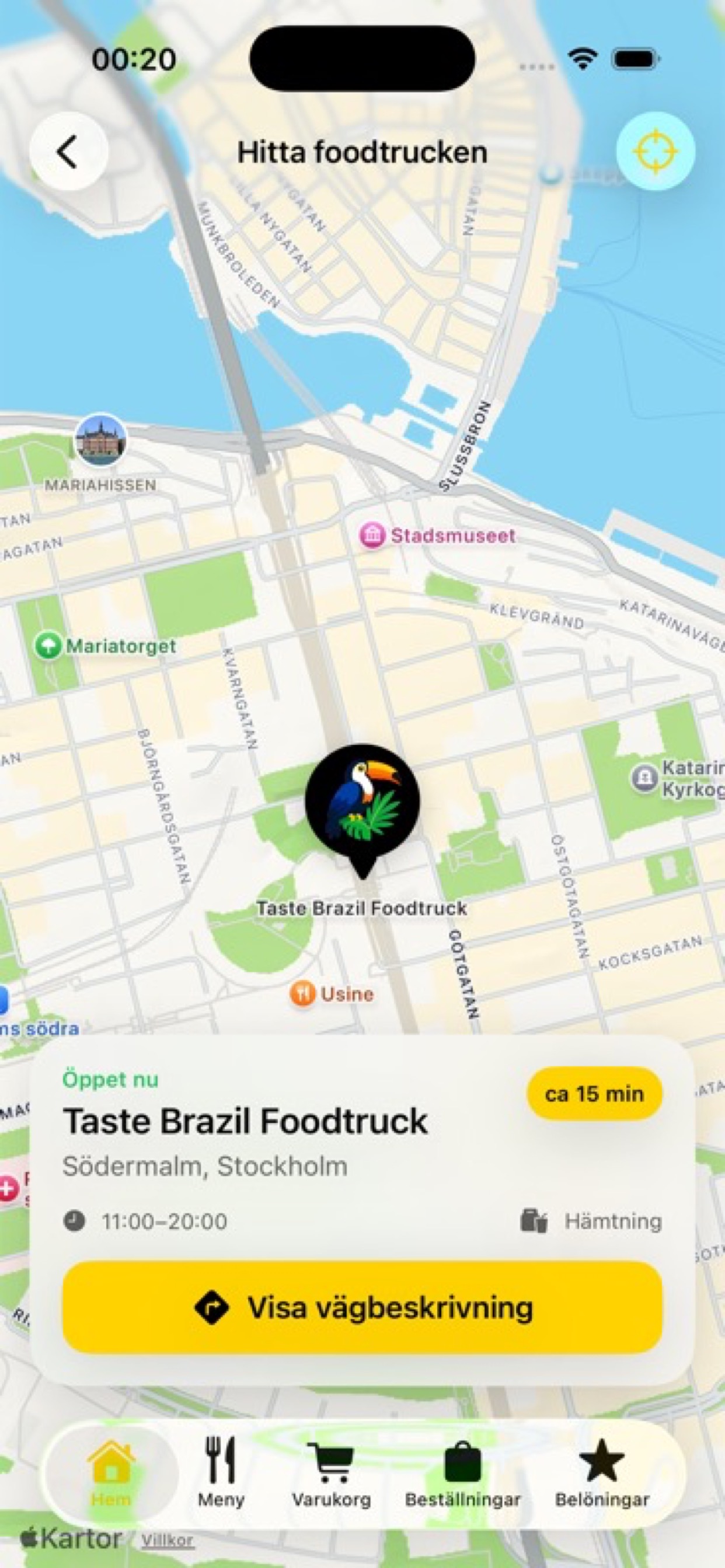 Bitora customer app map screen